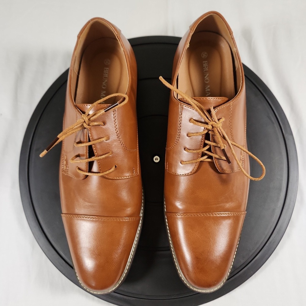 Bruno Marc Mens Formal Classic Modern Oxford Cap Toe Lace Up Dress Shoes New 14